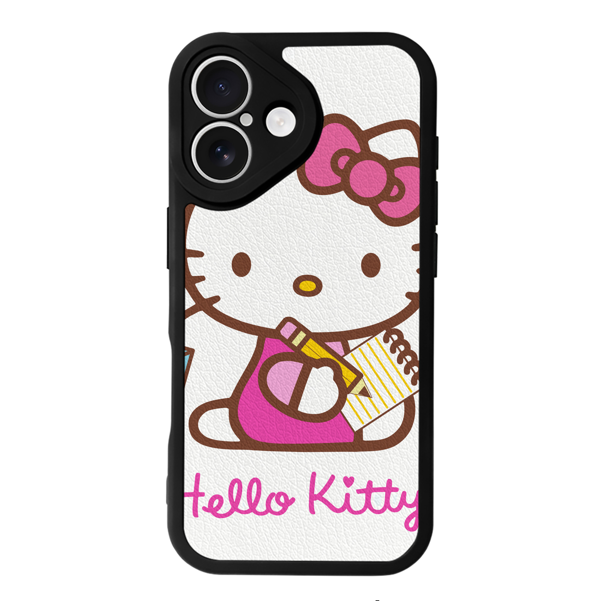 （画像用） Hello Kitty ハローキティ 【iPhone 16シリーズ対応】シリコンスマホケース（レザー調） 材質：シリコン